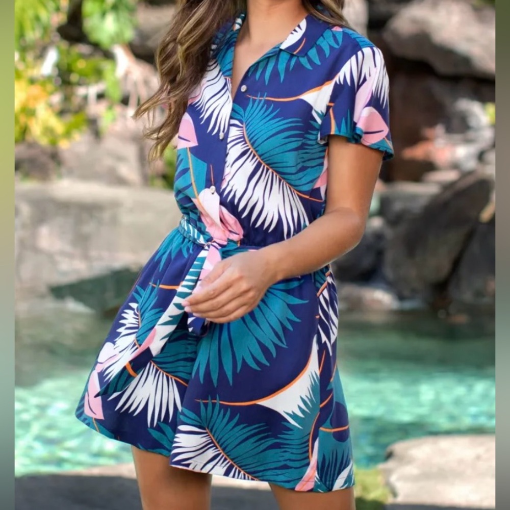 NWT - Tori Richard Feeling Aloha Meryl Romper size 4